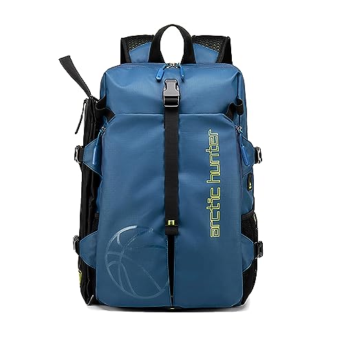 Juuka Basketball Backpack for Men, Soccer Bag with Ball Compartment & Shoe Compartment for Basketball, Soccer, Volleyball Training (Blue)