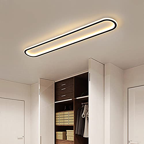 Lustre acrylique noir chic et plafonnier LED 25W dimmable haut de gamme