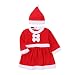 Baby Girls' Christmas Costume Dress Xmas Senta Claus Onesie Outfit Romper & Hat