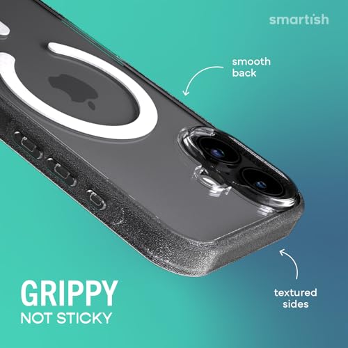 Image of Smartish iPhone 17 MagSafe Clear Case + MagSafe Wallet - Magnetic Slim Case - Anti-Yellow Thin Grip Cover + Detachable Wallet - Magnetic Card Holder for Apple iPhone 17 - Clearly Clear