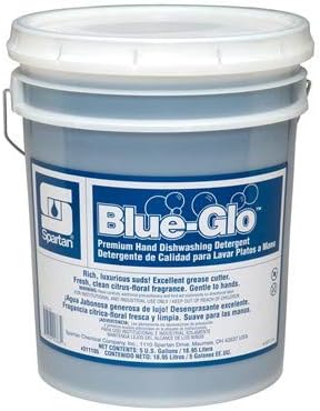 Spartan Chemical Blue-Glo Premium Hand Dishwashing Detergent, 5 Gallon Pail
