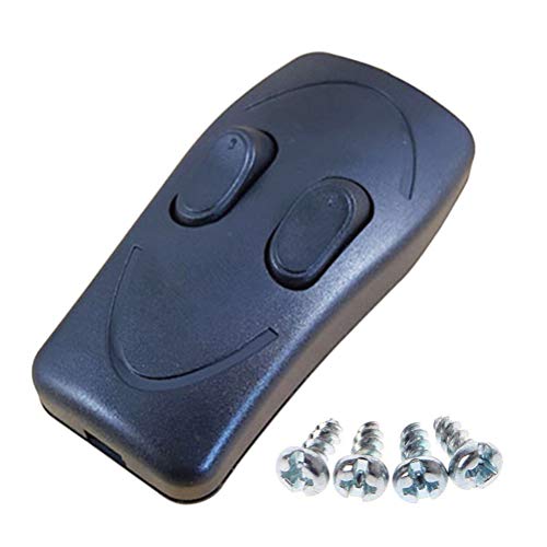 WBTY DIY Double Position Push Button Switch Half Way Line Double Position Rocker Switch (Black)