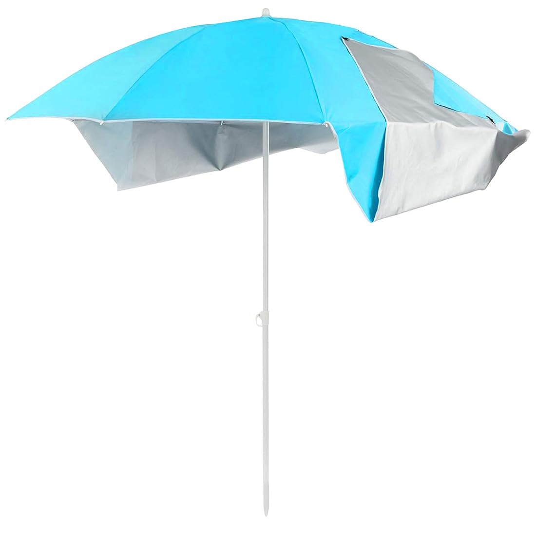 Acomoda Textil – Sombrilla de Playa con Cortavientos y Protección Rayos UV50+ de 180cm. Parasol Acero Portátil de Playa con Panales Laterales y Bolsa de Transporte en 3 Colores Aleatorios.