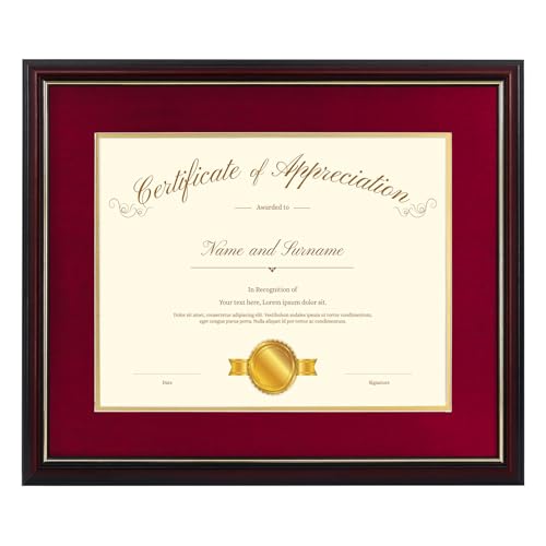 Hodeframe 15x18 Document Frame for 11x14 Diploma/Certificate/Picture