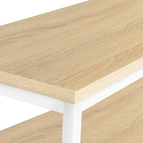 Console double DETROIT industrielle 100 cm bois/métal IDMarket