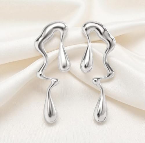 Image of Nilu's Collections Abstract Drip Design Earrings in Trendy and Modern Look | gift for her,gifts for womens & gilrls