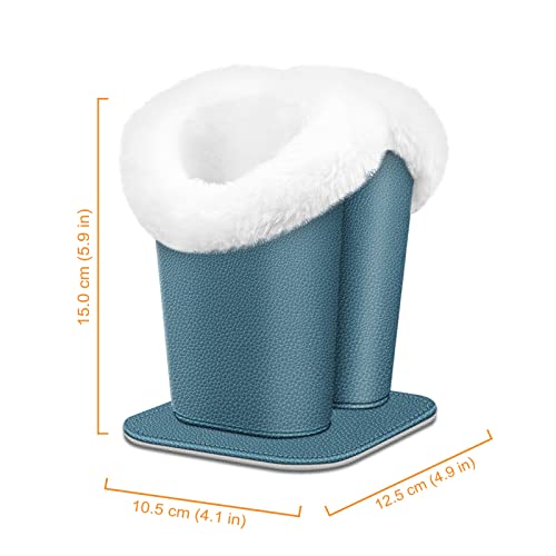 Image of FINTIE Plush Lined Double Eyeglasses Holder with Magnetic Base, Glasses Stand Case Organizer for Desk, Nightstand, Office