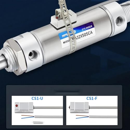 Cylindre pneumatique double action inox aimanté alésage 25mm 450mm