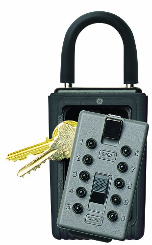 Kidde AccessPoint 001166 KeySafe 3-Key Portable Push Button Key Safe Box, Titanium Gray thumbnail 2