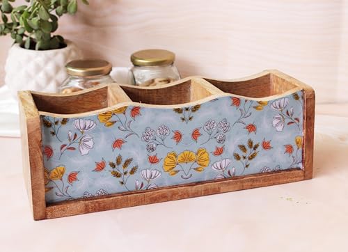 Image of Monstera Hut - Wooden Cutlery Holder |Spoon Stand For Kitchen | Spoon Holder |Utensil Holder for Kitchen Counter | Wooden Storage Organiser (30 *10*10 cm)
