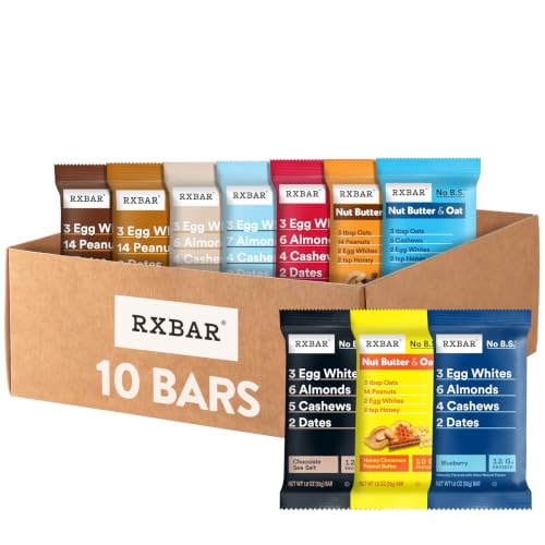 RXBAR Protein Bars, 12g Protein, Gluten Free, 10-Flavor Variety Pack