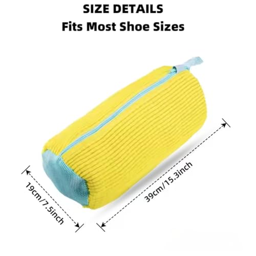 Shoe Washing Bags, 2 Pack Laundry Bags for Sneakers & Clothes, Washer & Dryer Protectors with Hidden Zipper, Reusable Microfiber Design.3