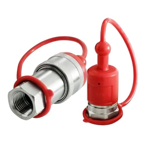 Coupleurs rapides hydrauliques, raccords hydrauliques à connexion rapide avec couvercle, outil de de fluide très résistant pour machines industrielles, équipements agricoles