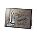 Lighthouse Christian Products Moments of Faith Sailboat Rectangle Sculpture Plaque, 4 1/2 x 6 1/2"