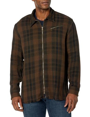 John Varvatos Robbins Shirt Jacket veste chemise noire pour homme au style intemporel
