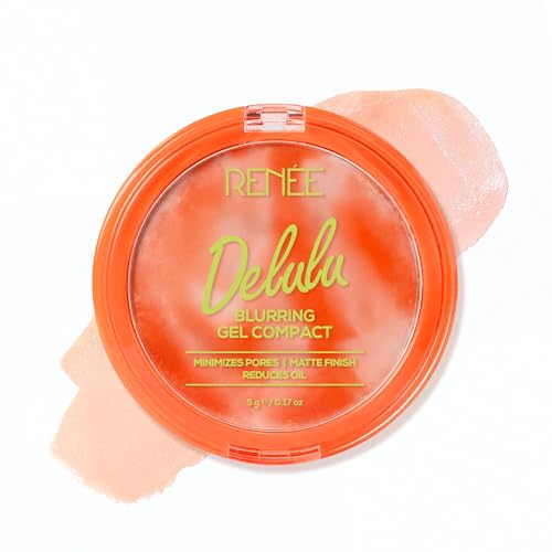 Image of RENEE Delulu Blurring Gel Compact | Matte Finish, Controls Excess Oil, Reduces Shine, Blurs Pores | With Jojoba Oil and Vitamin E, For All Skin Types | 5g
