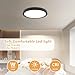 6PK 12 Inch LED Flush Mount Ceiling Light, 24W, 2520LM, 3000K/4000K/6000K CCT Selectable Super Slim Low Profile Ceiling Light, Close to Ceiling Round Flat Panel Fixture for Hallway,Bedroom,kitchen