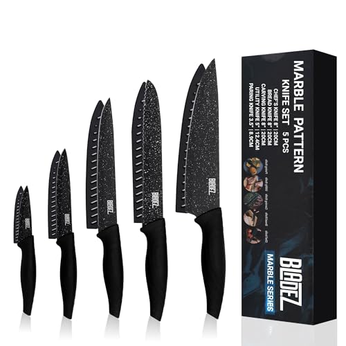 Bladez Professional Kitchen Knife Set, 5 Pcs Stainless Steel Kitc...