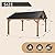 Gardenbee 13' x 15' Wood Gazebo Outdoor Gazebo Cedar Wood Framed Gazebo with Slope-Design Hardtop Roof for Garden, Patio, Lawns, Parties