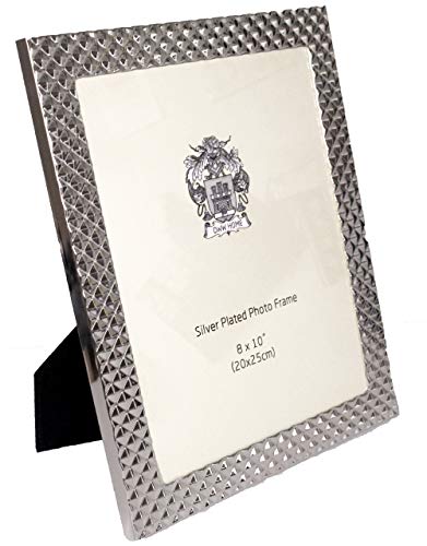 Mano - The Witney Silver Plated Photo Frame Crisscross Design 8 x 10 inch (20 x 25 cm)