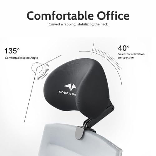 Appui-tête de chaise de bureau ergonomique détachable et réglable en mousse à mémoire de forme