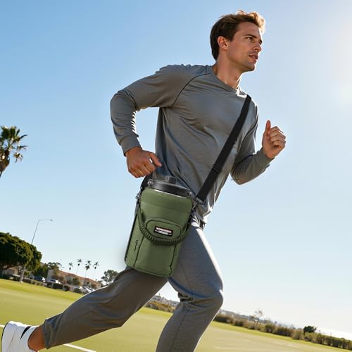 Image of NATURE PIONEOR Neoprene Insulated Water Bottle Holder with Shoulder Strap for Half Gallon 64OZ / One Gallon 128OZ Sports Water Jugs Bottles, Carrier /Pouch Sleeve for Outdoor Camping, Hiking, Fishing