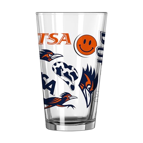 Image of Logo Brands NCAA 16 oz Pint Glass - Durable Glass With Bold Team Color- Chip-Resistant Rim Drinkware For Fans, Tailgates, Home Bars & Everyday Use