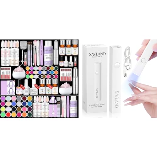 Kit de Uñas Acrílicas SAVILAND con Luz UV miniatura 1