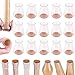 Niviy Protection Pied de Chaise Patin Chaise Silicone pour Anti-Rayures et Réduit Le Bruit Embout de Chaise pour Jambes de Meubles Rondes Feutre Pied Transparents 16 PCS 12-20mm