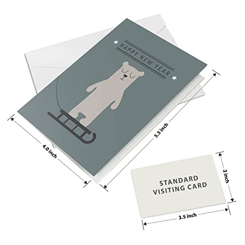 Easykart - 24 Christmas Greeting & Happy Holidays Cards With Envelopes Grey Theme Subtle Designs | 5.5 X 4 Inch For Friends, Family And Loved Ones (1 Pack) #TOP3