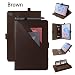 Produktbild Miya for Samsung Galaxy Tab S6 Lite 10.4 2020 Hülle, PU Leder Stoßfest Multifunktional Wallet Schutzhülle mit Standfunktion & ID/Card Holder für Galaxy Tab S6 10,4" SM-P615/P610 (Dunkelbraun)
