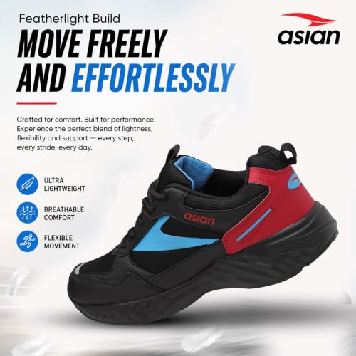 Image of ASIAN Toofan-05 Men's Running Shoes | Breathable Mesh, Soft Cushion Sole, Durable Grip, Lightweight Shoes for Daily Use
