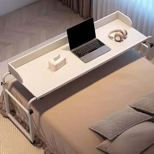 Table de lit réglable en hauteur bureau mobile blanc hôpital