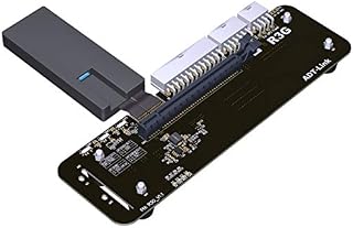 ADT-Link M.2 Key M NVMe External Graphics Card Stand Bracket with PCIe3.0 X4 to Thunderbolt 3 Riser Cable PCI-Express External Adapter Cable EGPU Adapter 25cm 50cm 32Gbs for ITX STX NUC (25CM)