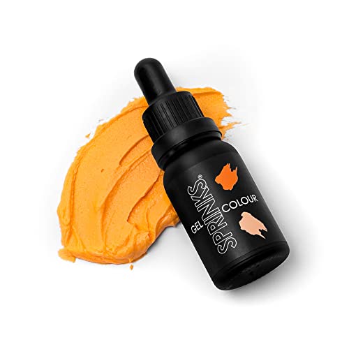 Sprinks Edible Gel Food Colour - 15ml Super Strength Food Colouring Gel | Fondant Gel Colouring | Cake Decorating Gel | Icing Colouring Gel | Dessert Colour | Gel Colour for Baking (Sunset Orange, 15ml)