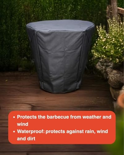 Barbecook barbecue cover for wood barbecue, waterproof for outdoor, premium cover Nestor, black, 94x81x102cm