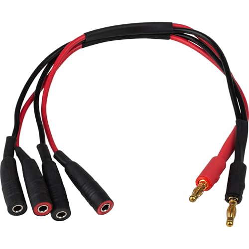 Parts Express Single Pair Parallel Banana Jack Splitter, 14 AWG