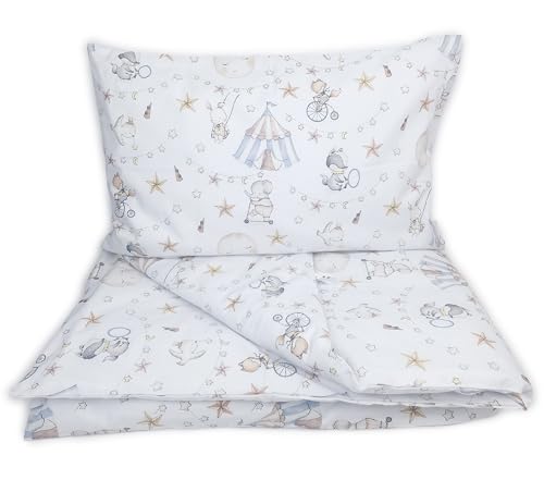 Frivolity Juego de Ropa de Cama Confort para bebé, Funda nórdica (90 x 120 cm) + Funda de Almohada (40 x 60 cm), Circo