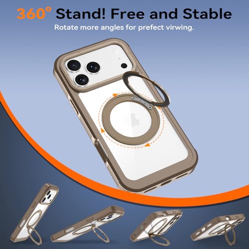 Coque iPhone 17 Pro MagSafe robuste dorée de qualité premium