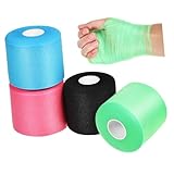 Ciieeo 4 Rollen Sport Pre Wrap Tape 7cm x 27m Schwammvorwicklung Vorgefertigt Atmungsaktiv Hautfreundlich Elastisch Für Baseball Handgelenk Haar Fußball Outdoor Sport