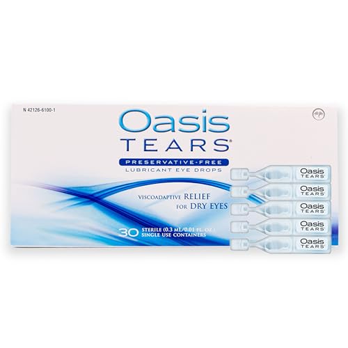 OT6100 - Oasis TEARS Preservative-Free Lubricant Eye Drops Relief for Dry Eyes | 30 Single-Use Containers | 0.01 FL OZ (0.3 mL)