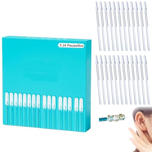 24Pcs Sticky Ear Cleaning Stick, Soft Head Ear Wax Removal Stick, Reusable Earwax Removal Adhesive Swabs, Ears Wax Sticky Swabs, Gentle Does Not Harm Ears Care For Adults Children Elderly