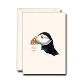 Earth Sky + Water - Sibley�s Atlantic Puffin Notecard Set - 8 Blank Cards with Envelopes