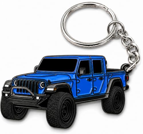 Jeep Keychain Genuine Leather - Officially Licensed Key Chain Wrangler Gladiator Cherokee Jeep Accessories