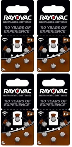 Pile aide auditive RAYOVAC Vatra lot de 4 boites de 6 pour prothèse et amplificateur