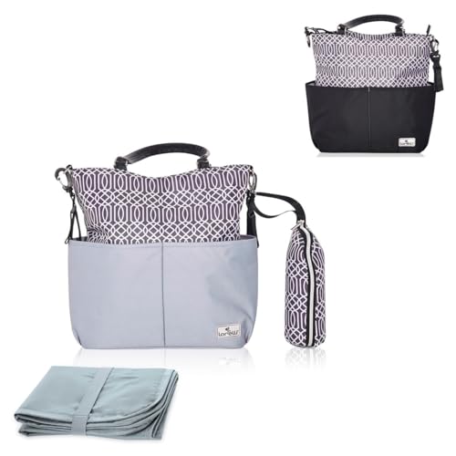 Bolsa de pañales Lorelli Laura gris con cambiador para pasear con tu bebé cómodamente
