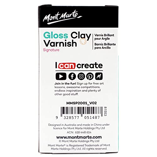image for Mont Marte Clay Varnish Gloss Signature 4.05oz (120ml) Clay Sculpture 