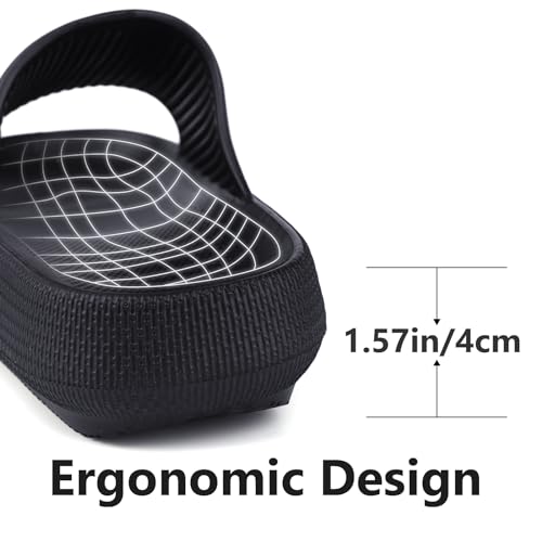 FJWYSANGU Kids Cloud Slides丨Boys Girls Bathroom Shower Sandals丨Open Toe Thick Sole Slip on Slippers丨Summer Non-slip Beach Pool Shoes4