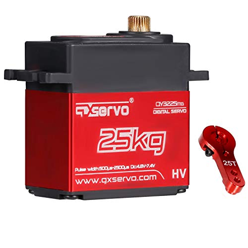 OWSOO 25KG Servo Digital com 25T Servo Braço IP66 Impermeável Cobre Engrenagem Alto Torque 180 Ângul