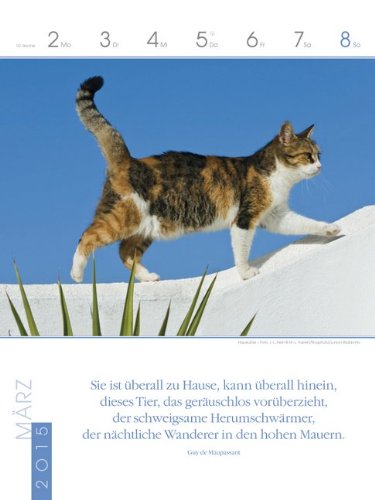 Katzen 2015: Literatur-Wochenkalender
